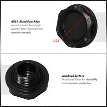 Load image into Gallery viewer, Acura/Honda Aluminum Round Circle Hole Style Oil Cap Black
