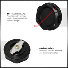 Load image into Gallery viewer, Mitsubishi Aluminum Round Circle Hole Style Oil Cap Black
