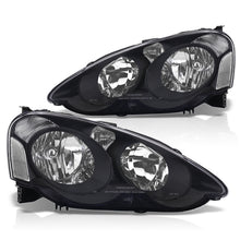 Load image into Gallery viewer, Acura RSX 2002-2004 Factory Style Headlights Black Housing Clear Len Amber &amp; Clear Reflector
