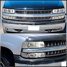 Load image into Gallery viewer, Chevrolet Silverado 1999-2002 / Suburban Tahoe 2000-2006 Factory Style Headlights + Bumpers Chrome Housing Clear Len Clear Reflector
