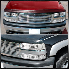 Load image into Gallery viewer, Chevrolet Silverado 1999-2002 / Suburban Tahoe 2000-2006 Factory Style Headlights + Bumpers Chrome Housing Clear Len Clear Reflector
