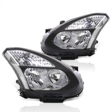 Load image into Gallery viewer, Nissan Rogue 2008-2013 Factory Style Headlights Black Housing Clear Len Clear Reflector (Halogen Models Only)
