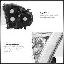 Load image into Gallery viewer, Nissan Rogue 2008-2013 Factory Style Headlights Chrome Housing Clear Len Clear Reflector (Halogen Models Only)
