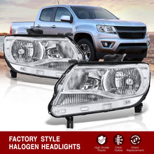 Load image into Gallery viewer, 2015-2020 Chevy Colorado 4-Door Extra Cab | Crew Cab Models Compatible w/ Factory Halogen Headlight Models Only Chrome Housing Clear Lens Reflector
