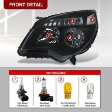 Load image into Gallery viewer, 2010-2015 Chevrolet Equinox Halogen Conbination Headlamp W/o Projector Bean Black Housing Clear Lens Reflector
