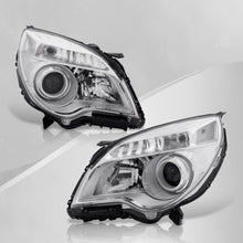 Load image into Gallery viewer, 2010-2015 Chevrolet Equinox Halogen Headlights w/ Projector Beam Chrome Housing Clear Lens Reflector
