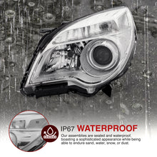 Load image into Gallery viewer, 2010-2015 Chevrolet Equinox Halogen Headlights w/ Projector Beam Chrome Housing Clear Lens Reflector
