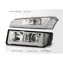 Load image into Gallery viewer, Chevrolet Avalanche (Plastic Body Cladding Models Only) 2002-2006 Sequential LED DRL Bar Projector Headlights + Bumpers Chrome Housing Clear Len Clear Reflector
