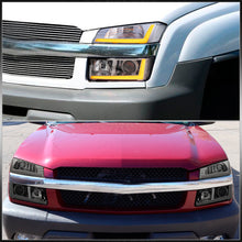 Load image into Gallery viewer, Chevrolet Avalanche (Plastic Body Cladding Models Only) 2002-2006 Sequential LED DRL Bar Projector Headlights + Bumpers Chrome Housing Smoke Len Clear Reflector
