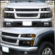 Load image into Gallery viewer, Chevrolet Colorado 2004-2012 Factory Style Headlights + Bumpers Black Housing Clear Len Amber Reflector
