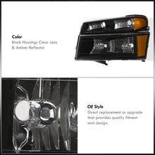 Load image into Gallery viewer, Chevrolet Colorado 2004-2012 Factory Style Headlights + Bumpers Black Housing Clear Len Amber Reflector

