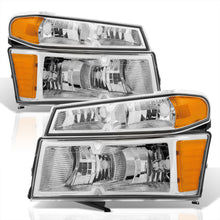 Load image into Gallery viewer, Chevrolet Colorado 2004-2012 Factory Style Headlights + Bumpers Chrome Housing Clear Len Amber Reflector
