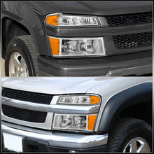 Load image into Gallery viewer, Chevrolet Colorado 2004-2012 Factory Style Headlights + Bumpers Chrome Housing Clear Len Amber Reflector
