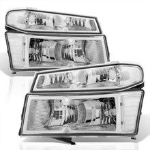 Load image into Gallery viewer, Chevrolet Colorado 2004-2012 Factory Style Headlights + Bumpers Chrome Housing Clear Len Clear Reflector

