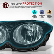 Load image into Gallery viewer, CHRYSLER 300M 99-04 Head Lamp Assembly Base w/o Leveling Black Housing Clear Lens Reflector
