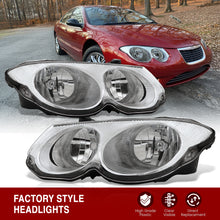 Load image into Gallery viewer, CHRYSLER 300M 99-04 Head Lamp Assembly Base w/o Leveling Chrome Housing Clear Lens Reflector
