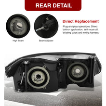 Load image into Gallery viewer, CHRYSLER 300M 99-04 Head Lamp Assembly Base w/o Leveling Chrome Housing Clear Lens Reflector
