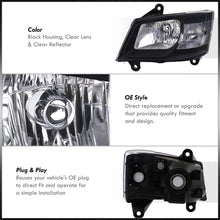 Load image into Gallery viewer, Dodge Grand Caravan 2008-2010 Factory Style Headlights Black Housing Clear Len Clear Reflector
