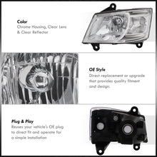 Load image into Gallery viewer, Dodge Grand Caravan 2008-2010 Factory Style Headlights Chrome Housing Clear Len Clear Reflector
