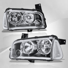 Load image into Gallery viewer, DODGE CHARGER 2006-2010 HEADLAMPS Chrome Housing Clear Lens Reflector
