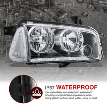 Load image into Gallery viewer, DODGE CHARGER 2006-2010 HEADLAMPS Chrome Housing Clear Lens Reflector
