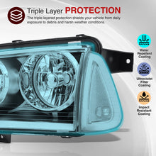 Load image into Gallery viewer, DODGE CHARGER 2006-2010 HEADLAMPS Chrome Housing Clear Lens Reflector
