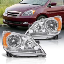 Load image into Gallery viewer, HONDA Odyssey 2005-2007 Headlight Chrome Housing Clear Lens Amber Reflector
