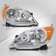 Load image into Gallery viewer, HONDA Odyssey 2005-2007 Headlight Chrome Housing Clear Lens Amber Reflector
