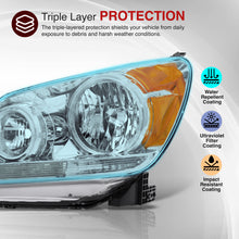 Load image into Gallery viewer, HONDA Odyssey 2005-2007 Headlight Chrome Housing Clear Lens Amber Reflector

