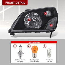 Load image into Gallery viewer, HONDA Pilot 2003-2005 Headlight Black Housing Clear Lens Reflector
