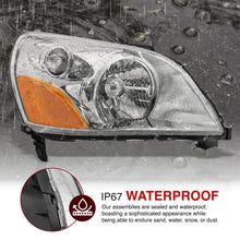 Load image into Gallery viewer, HONDA Pilot 2003-2005 Headlight Chrome Housing Clear Lens Amber Reflector
