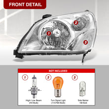 Load image into Gallery viewer, HONDA Pilot 2003-2005 Headlight Chrome Housing Clear Lens Reflector
