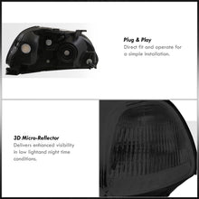 Load image into Gallery viewer, Honda Civic 1996-1998 Factory Style Headlights Chrome Housing Smoke Len Clear Reflector
