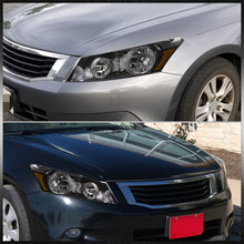 Load image into Gallery viewer, Honda Accord Sedan 2008-2012 Factory Style Headlights Black Housing Clear Len Amber Reflector
