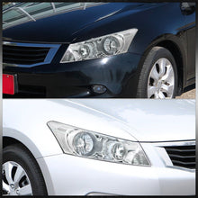 Load image into Gallery viewer, Honda Accord Sedan 2008-2012 Factory Style Headlights Chrome Housing Clear Len Clear Reflector
