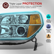 Load image into Gallery viewer, HONDA Pilot 2006-2008 Headlight Chrome Housing Clear Lens Amber Reflector
