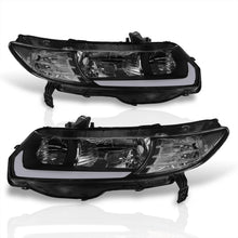 Load image into Gallery viewer, Honda Civic Coupe 2006-2011 Sequential LED DRL Bar Factory Style Headlights Black Housing Clear Len Clear Reflector
