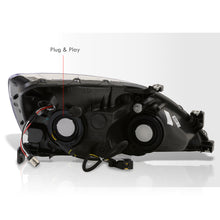 Load image into Gallery viewer, Honda Accord 2003-2007 LED DRL Bar Factory Style Headlights Black Housing Clear Len Clear Reflector
