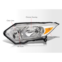 Load image into Gallery viewer, Honda HRV 2016-2018 Headlights Chrome Housing Clear Len Amber Reflector (Halogen Models Only)
