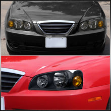Load image into Gallery viewer, Hyundai Elantra 2004-2006 Factory Style Headlights Black Housing Clear Len Amber Reflector
