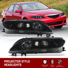 Load image into Gallery viewer, MAZDA 6 2003-2005 Head Lamp Unit w/o Fog STD Black Housing Clear Lens Reflector
