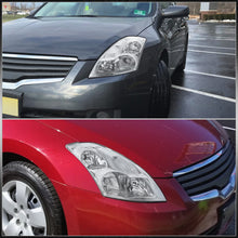 Load image into Gallery viewer, Nissan Altima Sedan 2007-2009 Factory Style Headlights Chrome Housing Clear Len Clear Reflector (Halogen Models Only)
