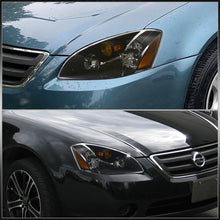 Load image into Gallery viewer, Nissan Altima 2002-2004 Factory Style Headlights Black Housing Clear Len Amber Reflector (Halogen Models Only)
