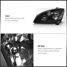 Load image into Gallery viewer, Nissan Altima 2002-2004 Factory Style Headlights Black Housing Clear Len Clear Reflector (Halogen Models Only)
