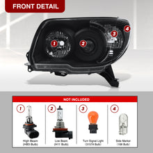 Load image into Gallery viewer, TOYOTA 4Runner 2006-2009 SR5, LTD Head Lamp Unit Black Housing Clear Lens Clear Reflector
