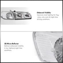 Load image into Gallery viewer, Toyota Camry 2000-2001 Factory Style Headlights + Corners Chrome Housing Clear Len Clear Reflector
