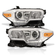 Load image into Gallery viewer, Toyota Tacoma 2016-2023 Factory Style Projector Headlights Chrome Housing Clear Len Amber Reflector (Models with Factory LED DRL Headlights Only)
