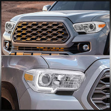 Load image into Gallery viewer, Toyota Tacoma 2016-2023 Factory Style Projector Headlights Chrome Housing Clear Len Amber Reflector (Models with Factory LED DRL Headlights Only)
