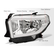 Load image into Gallery viewer, Toyota Tundra 2014-2021 LED DRL Bar Factory Style Headlights Chrome Housing Clear Len Clear Reflector (Halogen Models Only)
