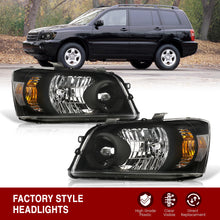 Load image into Gallery viewer, TOYOTA Highlander 04-06 Headlight Black Housing Clear Lens Clear Reflector

